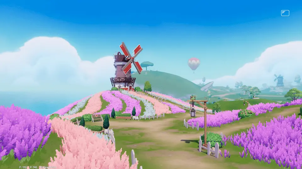 Windmill Flower Field